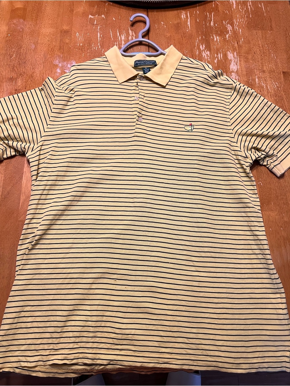 Masters Collection Men’s Yellow Striped Polo Shirt
